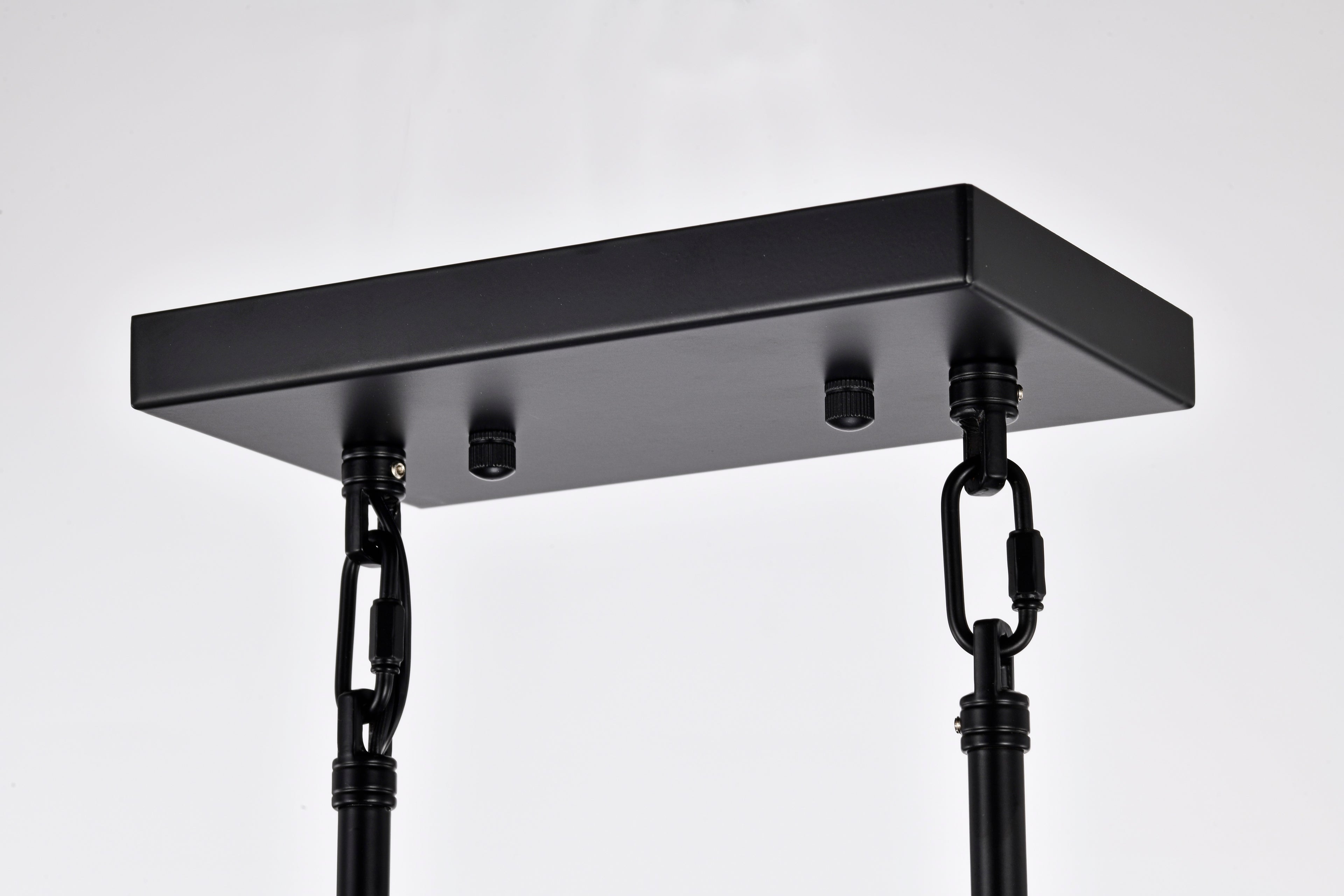 Black Modern Industrial Linear Pendant Light Fixtures for Dining Room