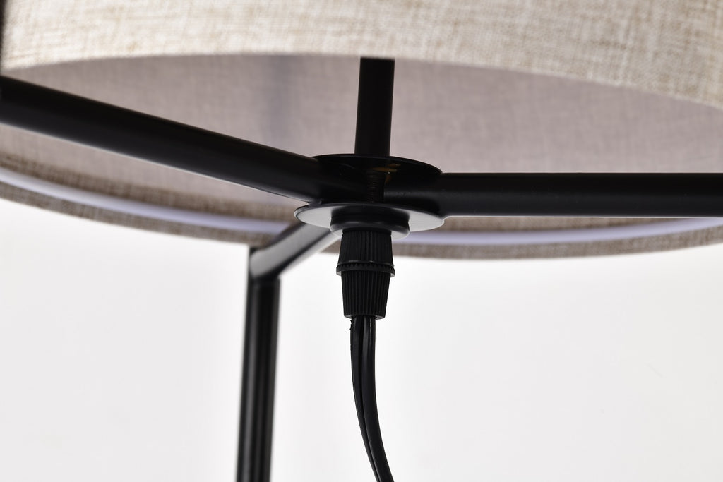 White Modern Columnar Linen Table Lamp for children's bedrooms