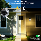 84" Black Outdoor Lamp Post Light with Dusk to Dawn Sensor