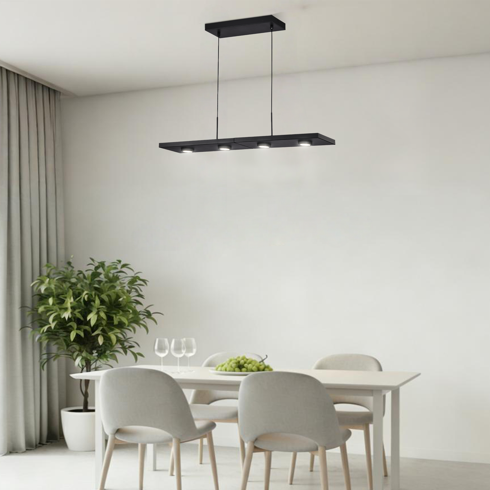 Modern 31 inch Built-in LED Hanging Light Fixture，LED Linear Pendant Light Fixtures