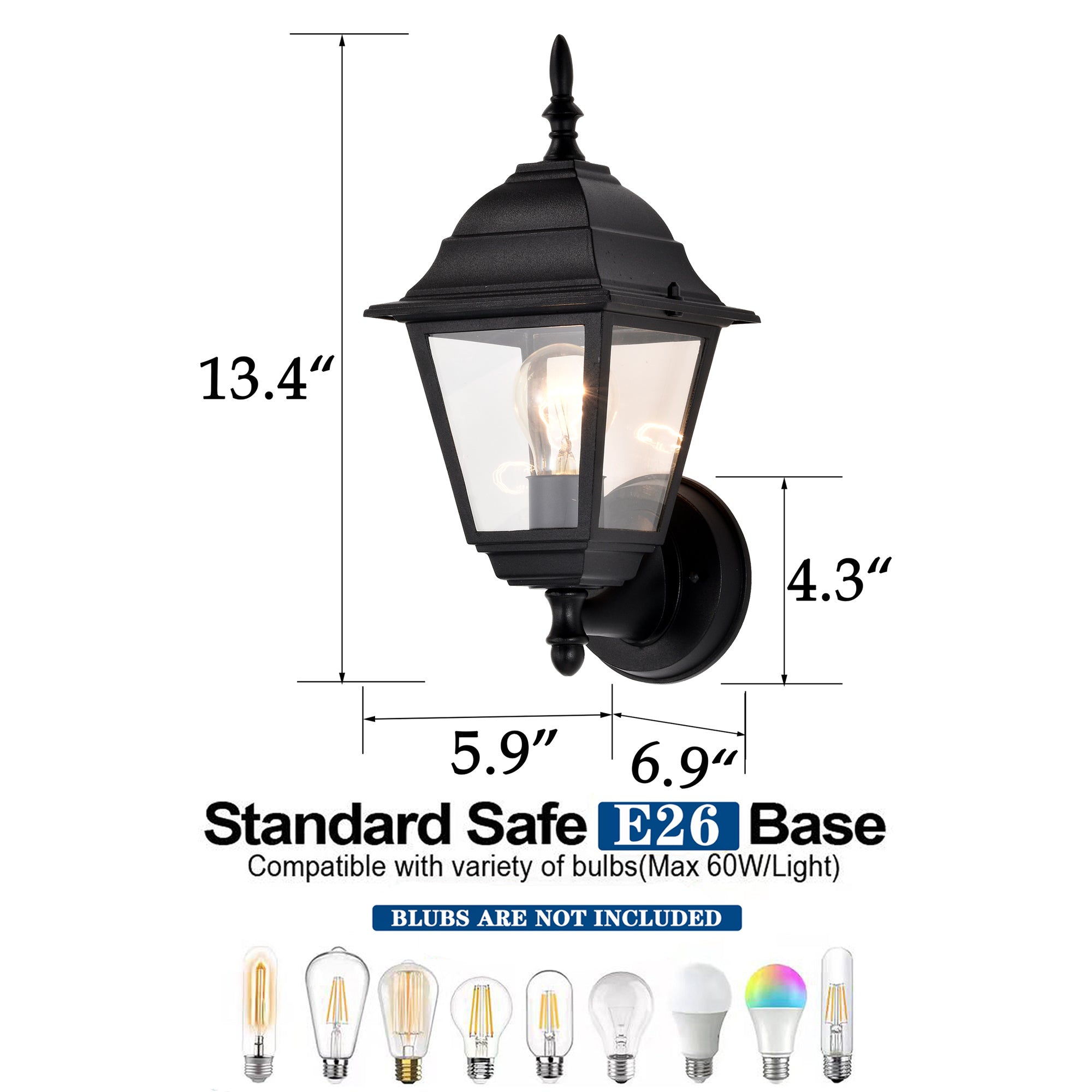 Outdoor Porch Light Fixtures Matte Black Outdoor Light Fixtures Wall Mount 2 Pack