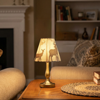 Chandelier Shades Set of 6, Clip-On Small Empire Lamp Shades for E12 Candelabra Bulbs, Forest Deer Printed Fabric