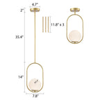 Gold Modern Globe Pendant Lighting for Kitchen Island 1-Light