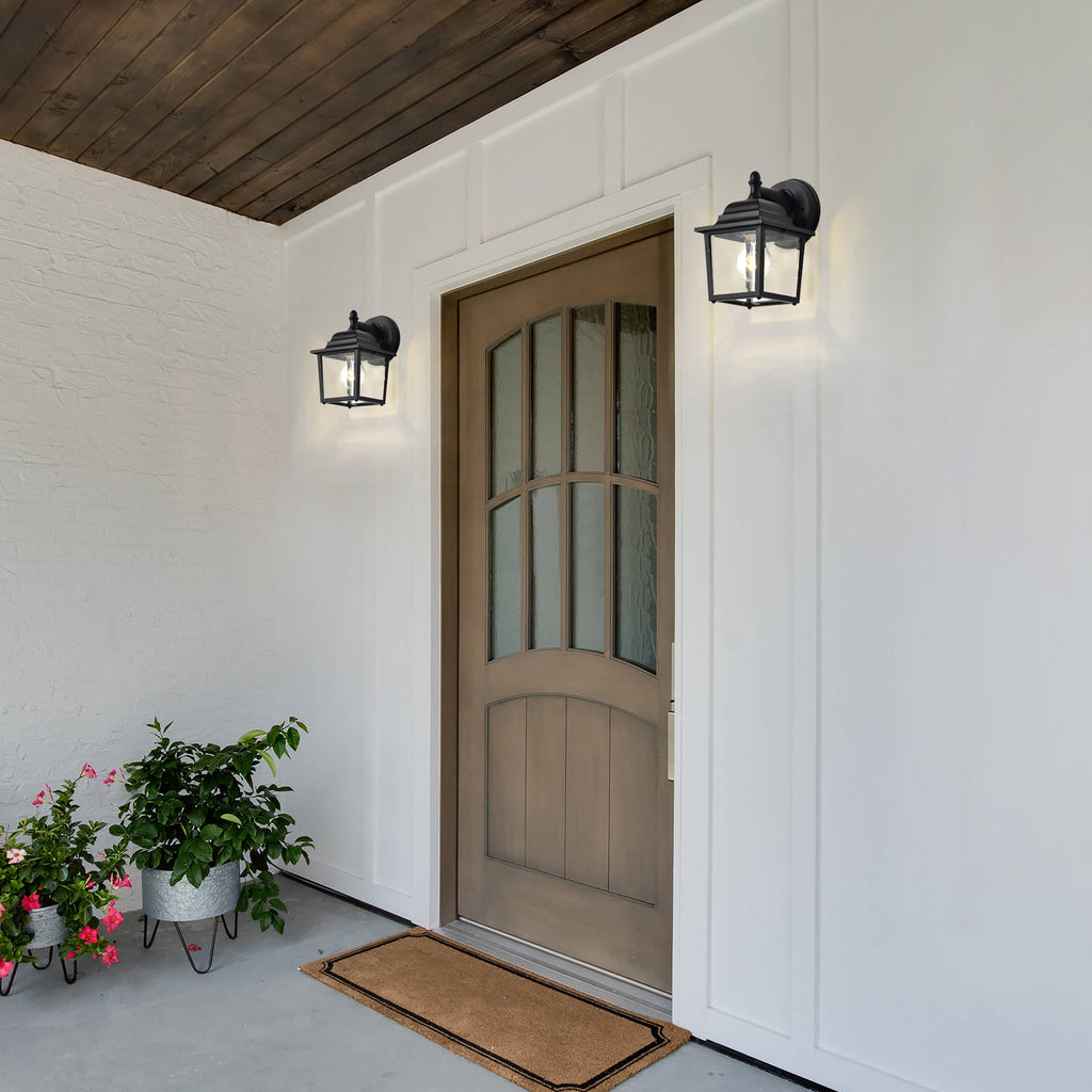 Outdoor Wall Lantern Black Wall Light Fixture Wall Sconces 2 Pack