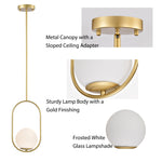 Gold Modern Globe Pendant Lighting for Kitchen Island 1-Light