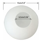 Replacement Globes For Light Fixture Frosted Milk White Glass Globe Lamp Shade Replacement 5.9” Diameter