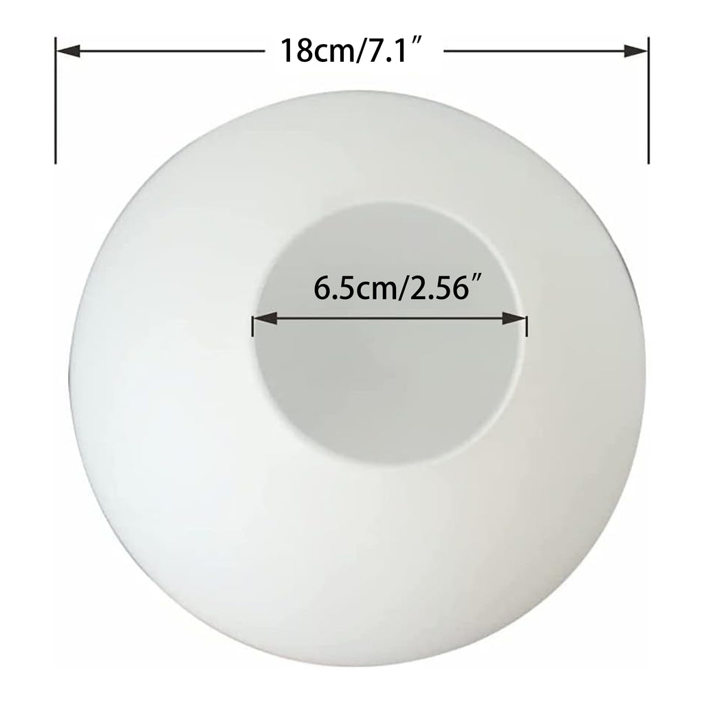 Frosted Milk White Glass Ball Lampshade 7.1” Diameter Glass Globe Lamp Shade Replacement