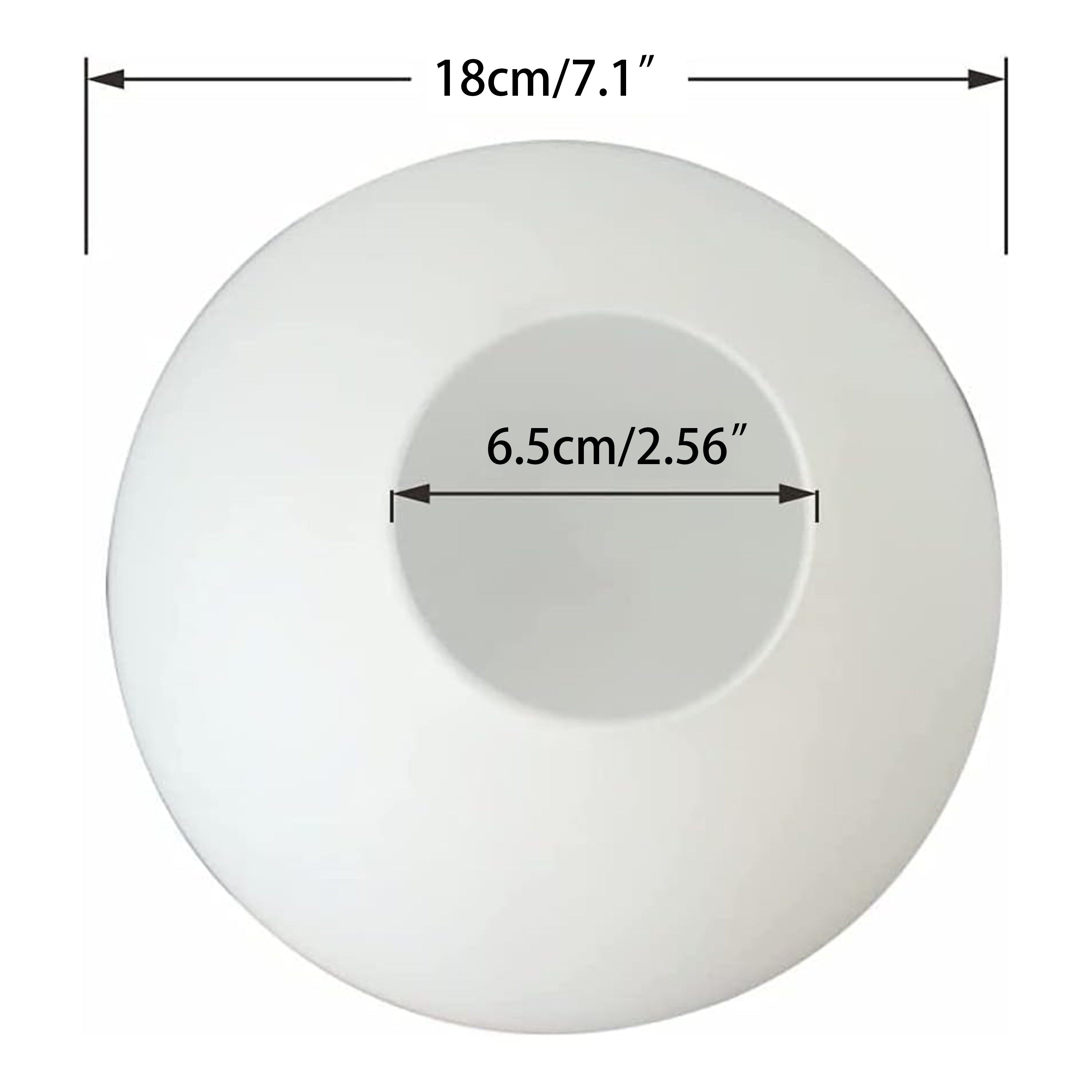 Frosted Milk White Glass Ball Lampshade 7.1” Diameter Glass Globe Lamp Shade Replacement