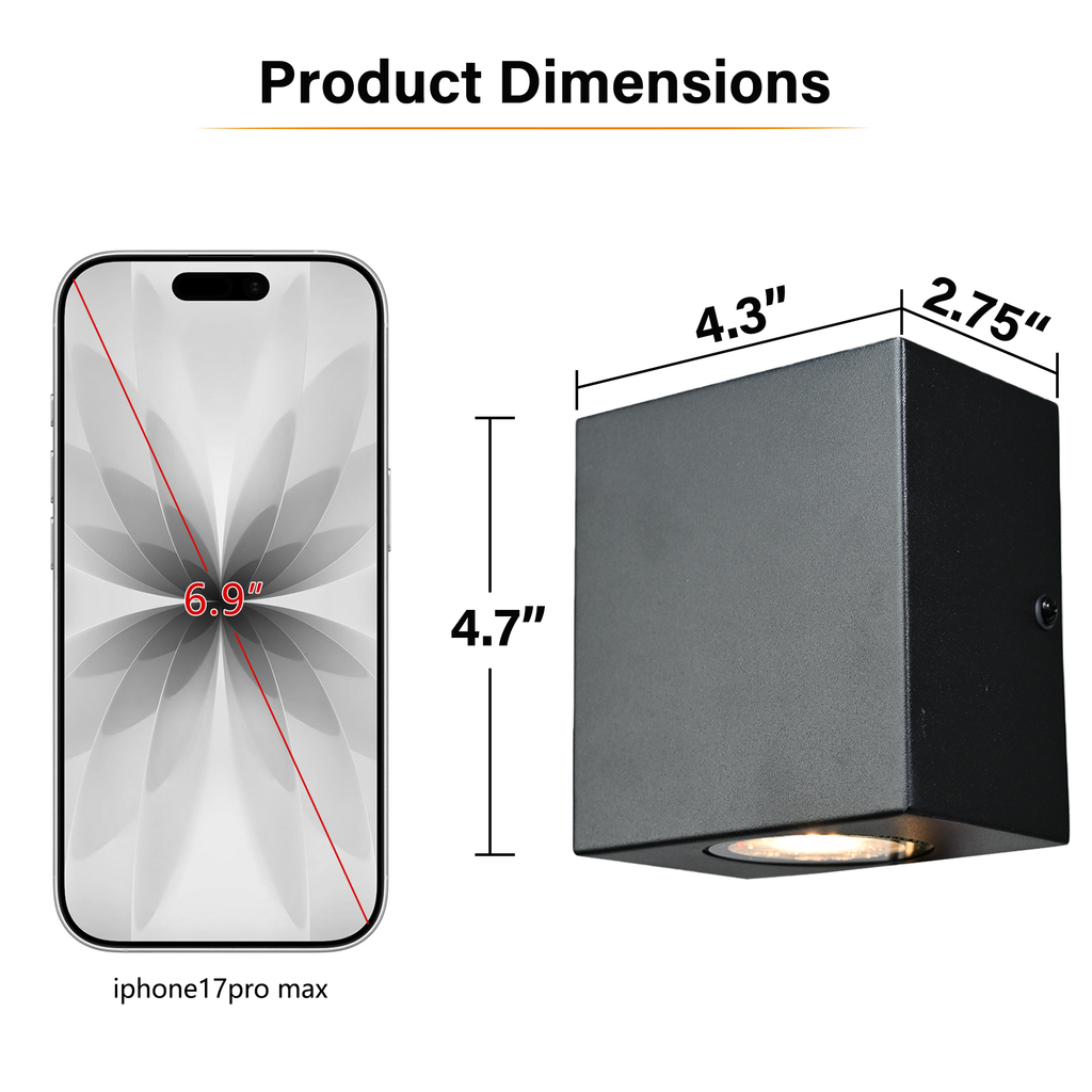 Modern Outdoor LED Wall Lights,Up and Down ,10W 3000K Exterior Lighting Fixture, Waterproof Hardwired Wall Light for Porch, Patio, Garage, and Front Door