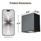 Modern Outdoor LED Wall Lights,Up and Down ,10W 3000K Exterior Lighting Fixture, Waterproof Hardwired Wall Light for Porch, Patio, Garage, and Front Door