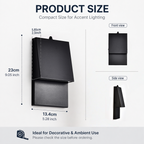 Modern Outdoor Wall Light with Dusk to Dawn Sensor, Black LED Porch Light for Exterior Walls