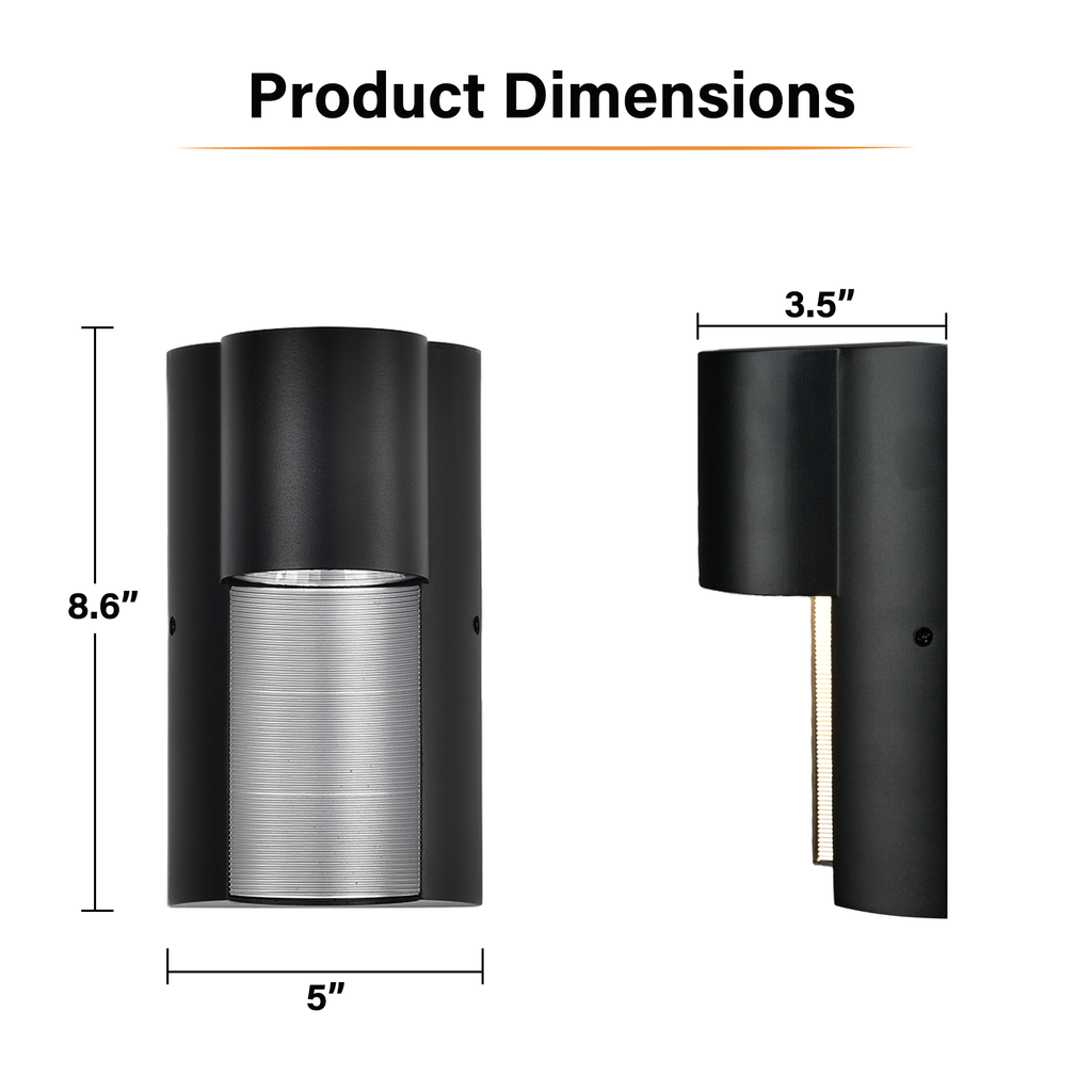 Outdoor LED Wall Lights, Warm White Hardwired Exterior Light Fixture for Porch, Patio,Front Door