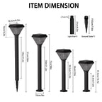 Solar Post Light with Remote, RGB Color Changing Outdoor Pathway Light with Adjustable Height