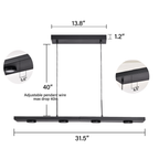 Modern 31 inch Built-in LED Hanging Light Fixture，LED Linear Pendant Light Fixtures