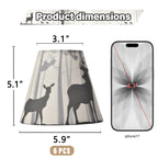 Chandelier Shades Set of 6, Clip-On Small Empire Lamp Shades for E12 Candelabra Bulbs, Forest Deer Printed Fabric