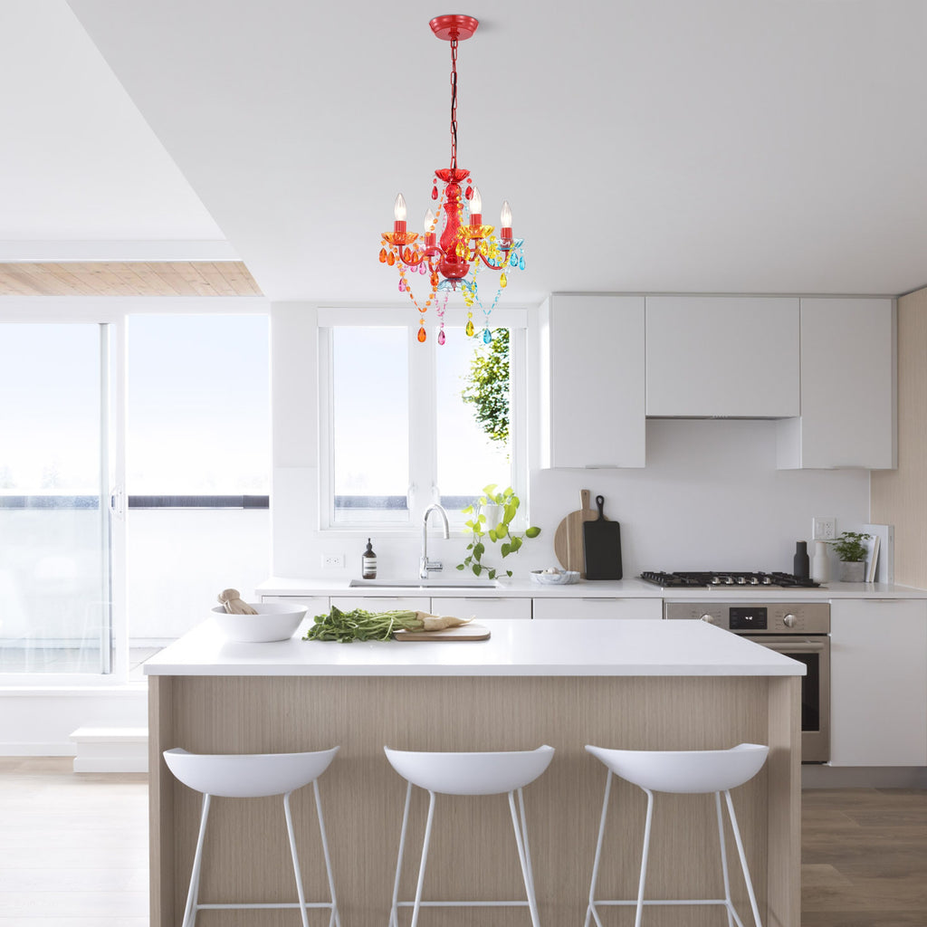 Multicolor Mini Crystal Chandelier Lighting Modern Chandeliers for Girls Bedrooms