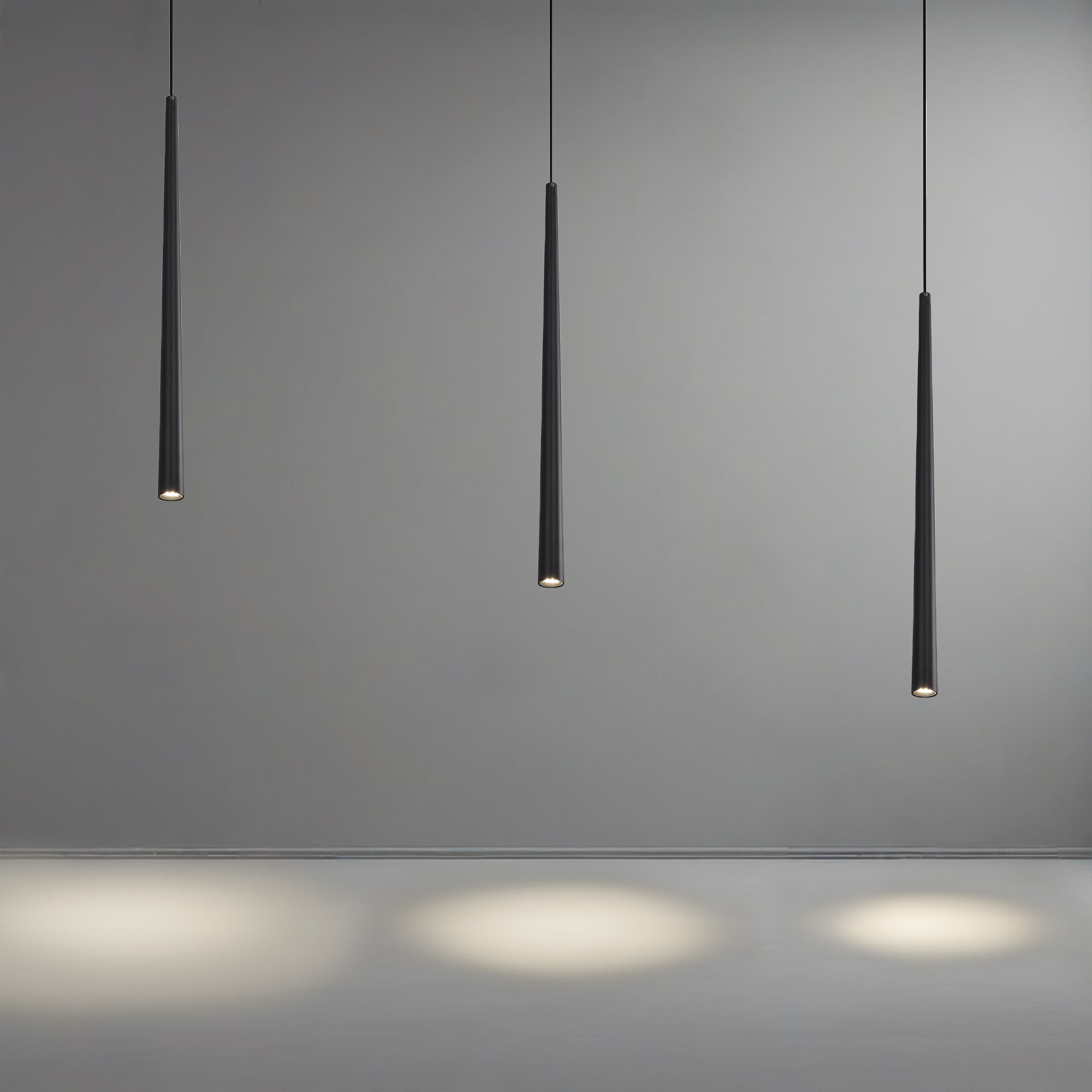 Mini LED Pendant Lights 2 Pack, 5W 3000K Warm White Black Hanging Lights for Kitchen Island & Bar Counter