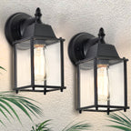 Porch Lights Outdoor Fixture 2 Pack Outdoor Lights Wall Mount Black