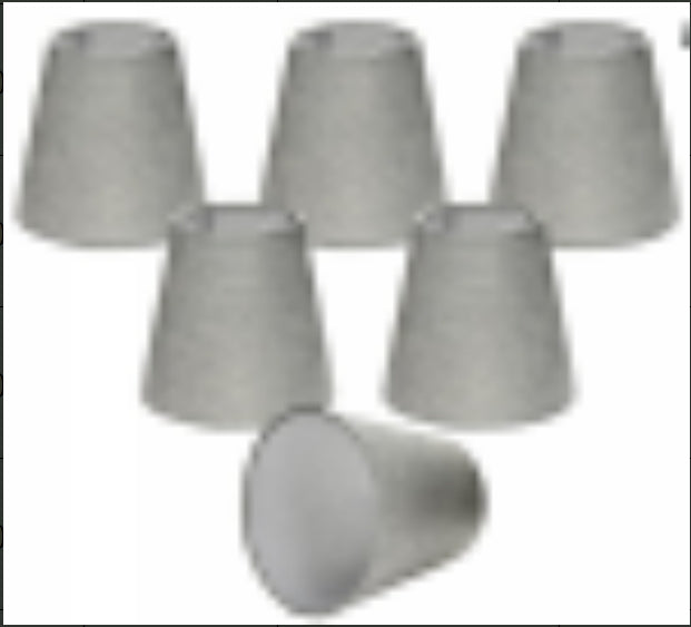 Clip-On Set of 6 Empire Chandelier Shades