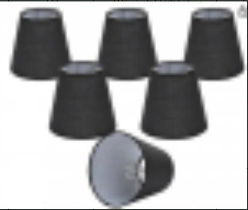 Clip-On Set of 6 Empire Chandelier Shades