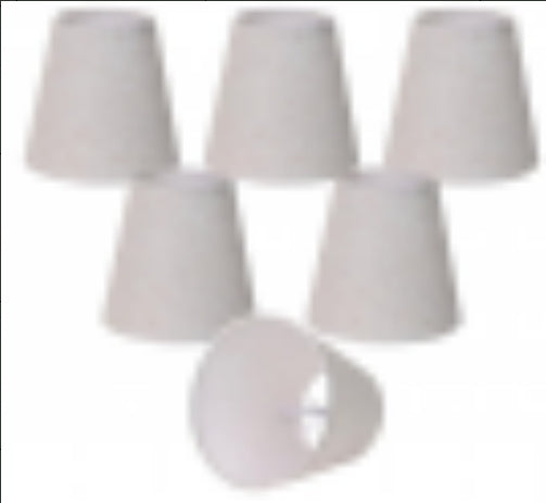 Clip-On Set of 6 Empire Chandelier Shades