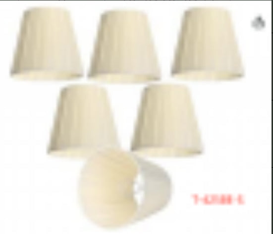 Clip-On Set of 6 Empire Chandelier Shades
