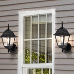 Outdoor Wall Light Fixtures Matte Black Outdoor Wall Sconces with Clear Glass Outdoor Wall Lanterns for Exterior House Porch Patio Garage Yard Front Door 2 Pack