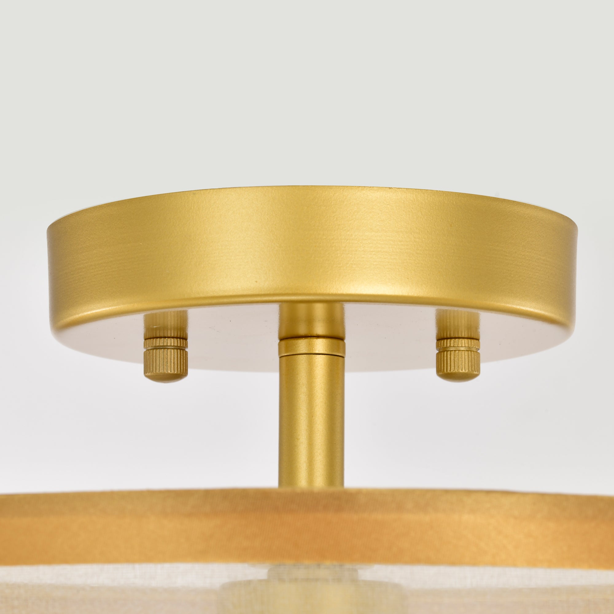 Modern&Contemporary Drum Semi-Flush Mount Light for living room