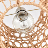 Bohemian Woven Rattan Pendant Light with lantern shape for dining room