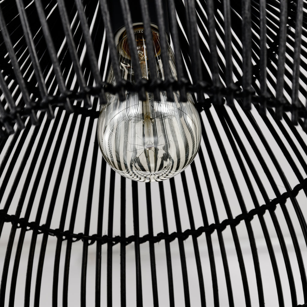 Classical Bohemian Woven Rattan Pendant Light Fixture with pot shade