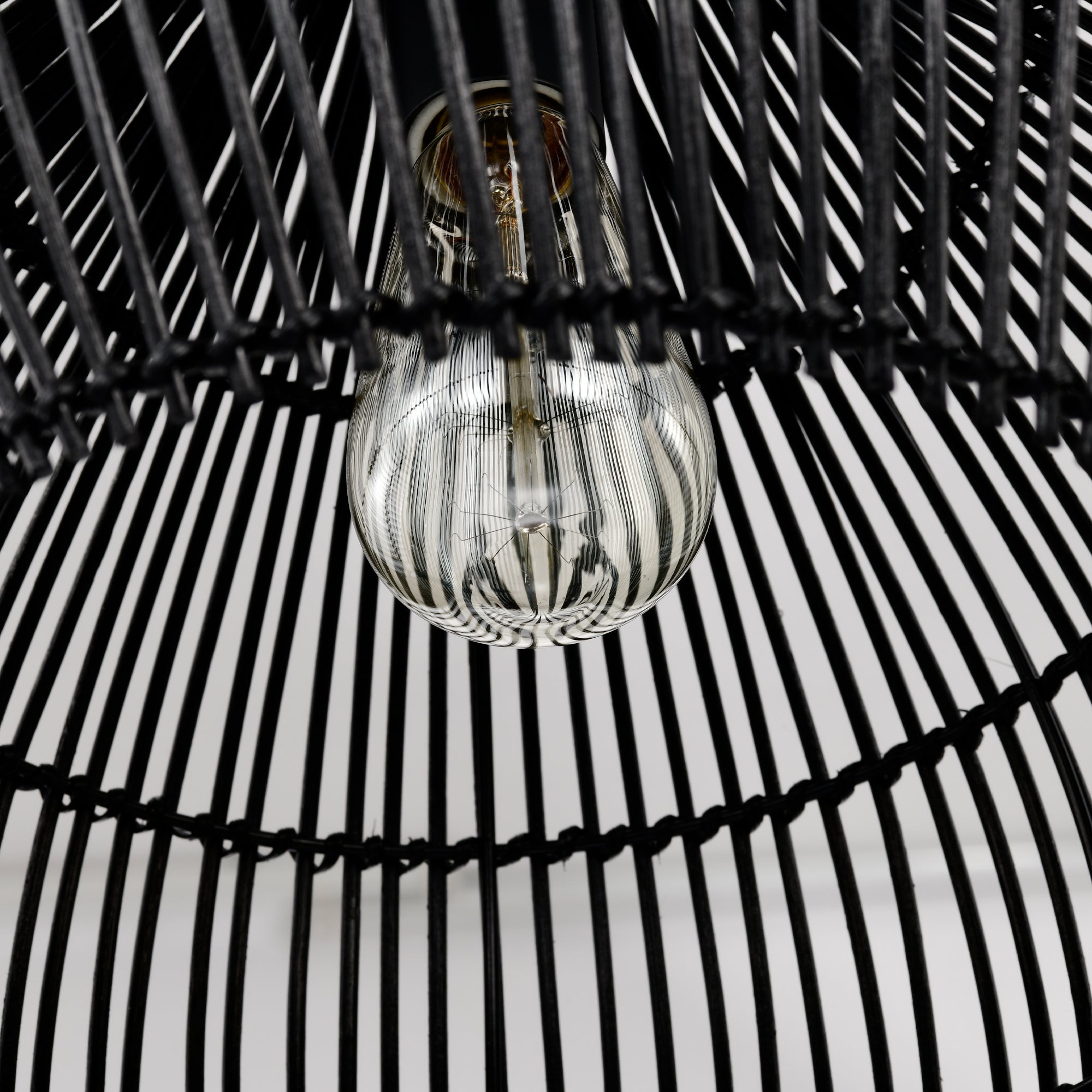Classical Bohemian Woven Rattan Pendant Light Fixture with pot shade