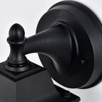 2 Pack Black Outdoor Wall Lanterns with Clear Glass, E26 Hardwired Porch Lights