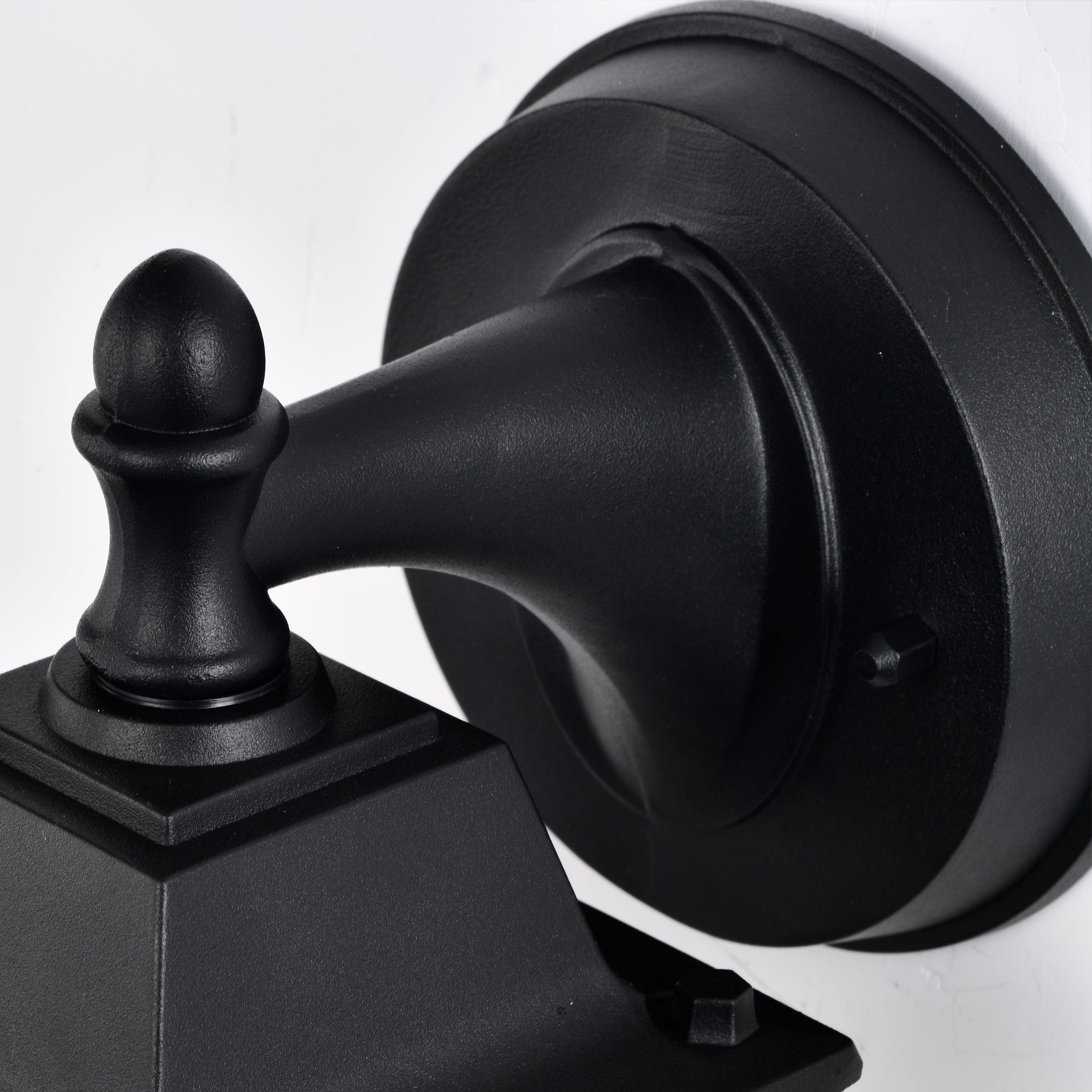 2 Pack Black Outdoor Wall Lanterns with Clear Glass, E26 Hardwired Porch Lights