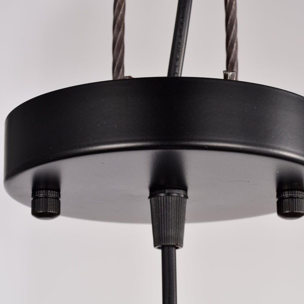 Black Bohemian Bell Woven Rattan Pendant Light for dining room