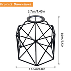 Ceiling Light Shade Cage Replacement  Black Metal Lamp Shades 3 Pack