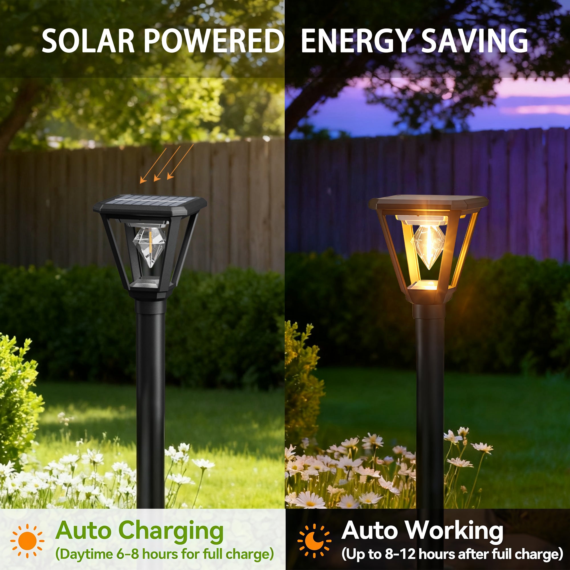 Solar Outdoor Pathway Light – Adjustable Height Garden & Pathway Lighting
