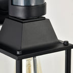 Black Motion Sensor Outdoor Wall Light for Porch, Garage & Entryway