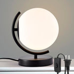 Modern Globe Table Lamp Mid Century Glass Table Lamps Black Desk lamp