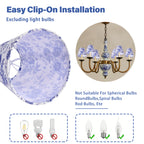 Clip-On Set of 6 Empire Chandelier Shades