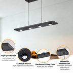 Modern 31 inch Built-in LED Hanging Light Fixture，LED Linear Pendant Light Fixtures