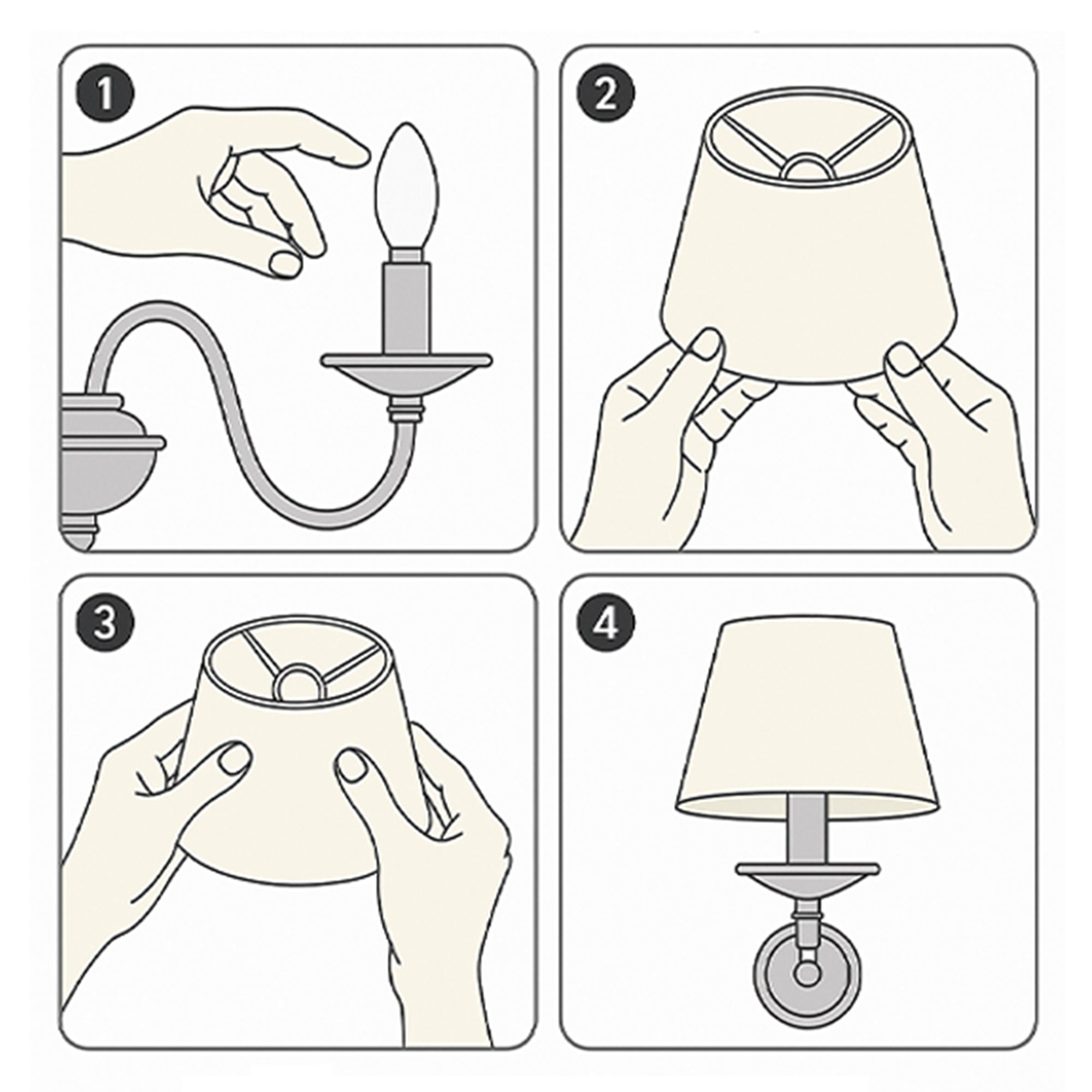 Chandelier Shades Set of 6, Clip-On Small Empire Lamp Shades for E12 Candelabra Bulbs, Forest Deer Printed Fabric