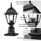 Outdoor Post Lights Waterproof 2 Pack Outside Post Lantern Black