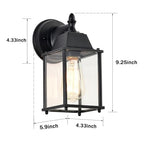 COTTAGE LIFE Porch Lights Outdoor Wall Lantern 1 Pack Exterior Light Fixtures Wall Mount Black Waterproof Outdoor Porch Light Outdoor Lights for House
