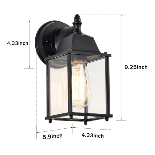 Porch Lights Outdoor Fixture 2 Pack Outdoor Lights Wall Mount Black