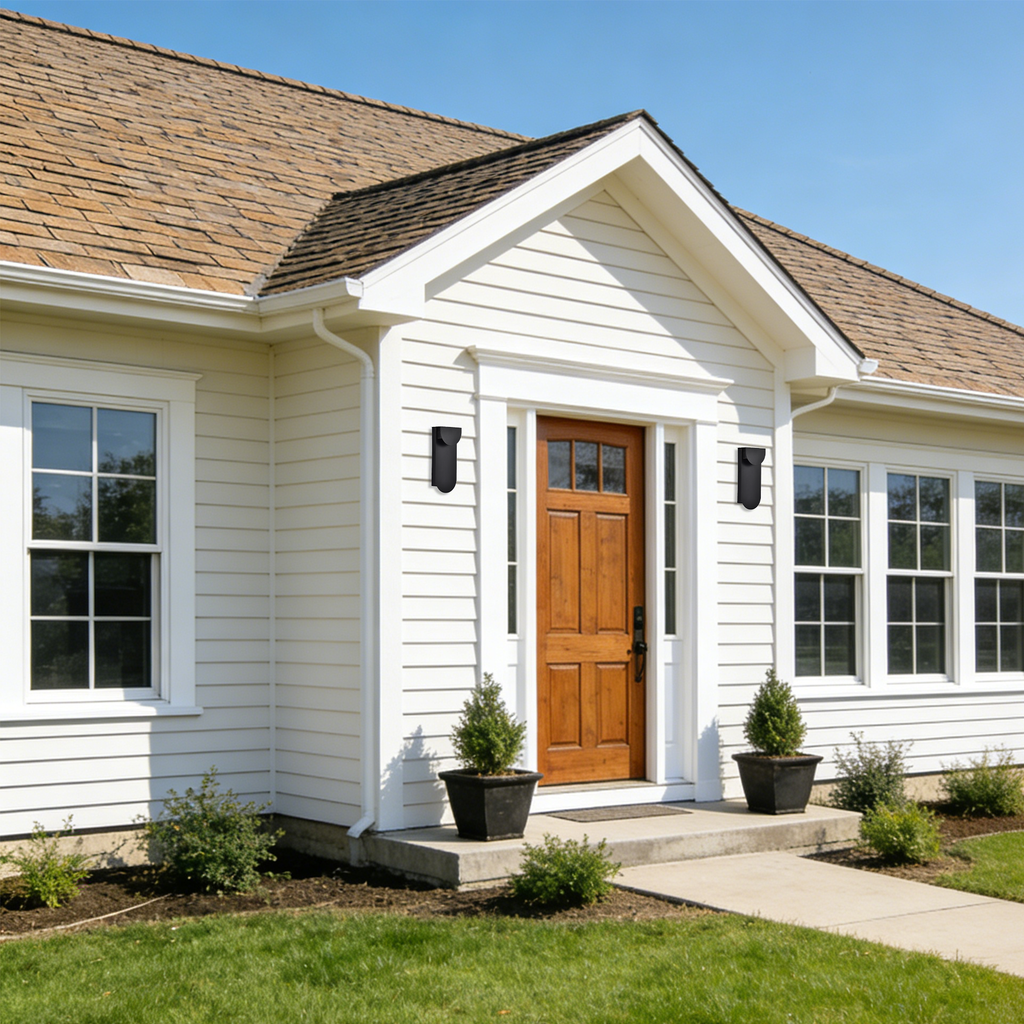 Modern Outdoor Wall Light 1 Pack, Dual LED Downward Wall Sconce for garage