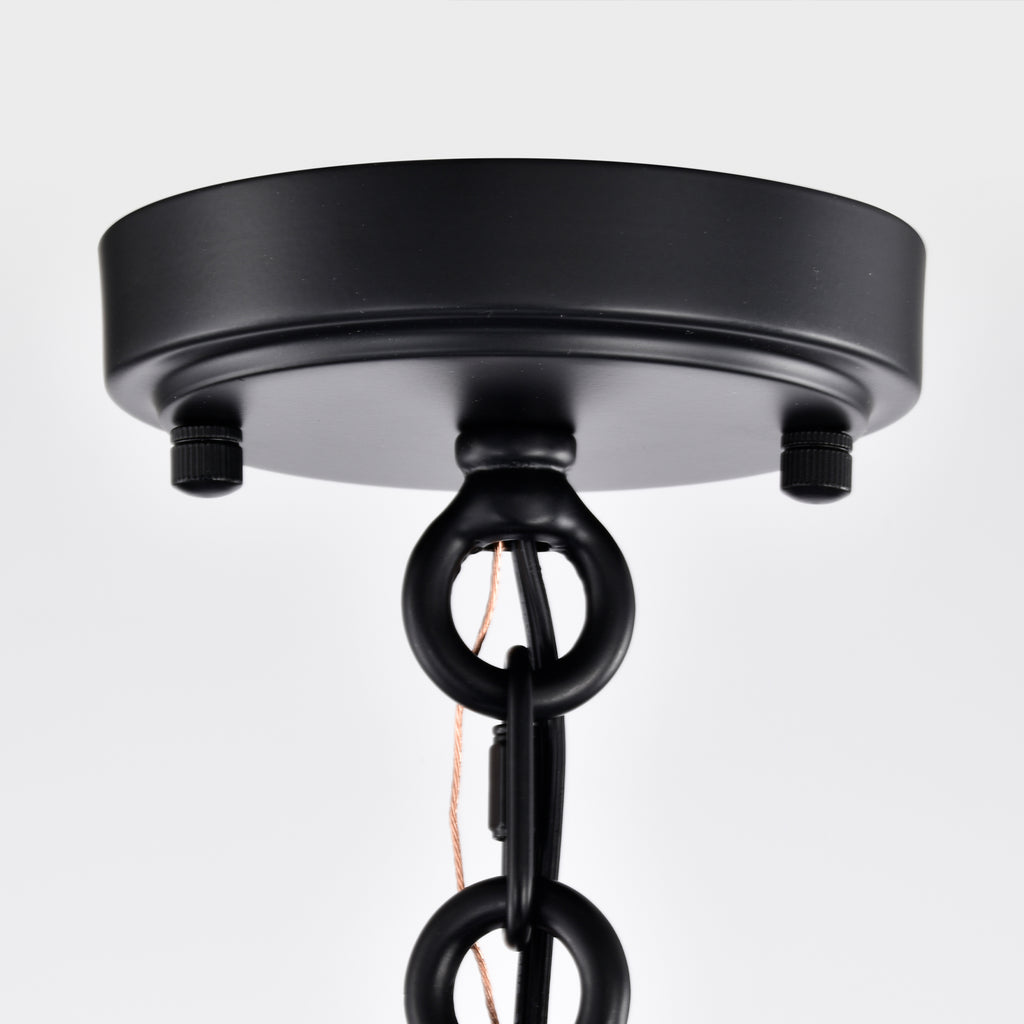 Black Bohemian Hemisphere Woven Rattan Pendant Light for dining room