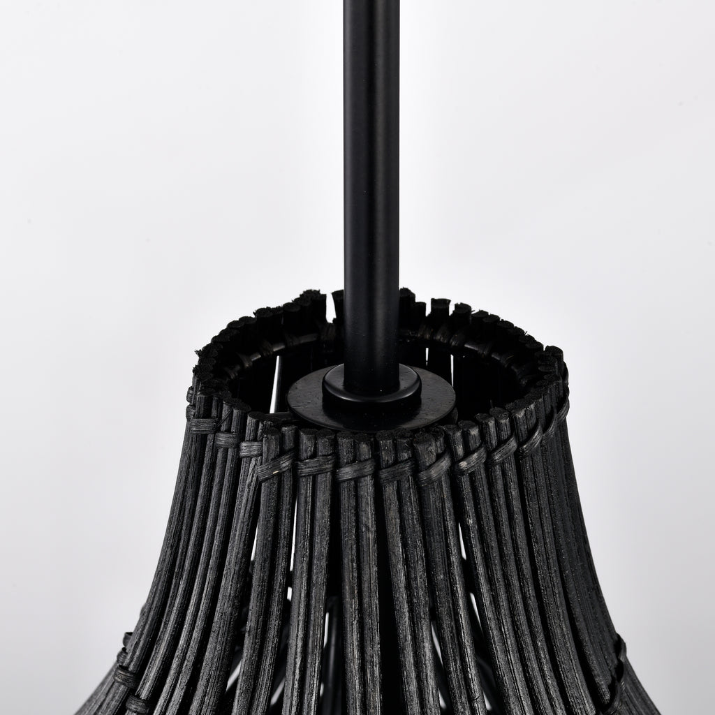 Classical Bohemian Woven Rattan Pendant Light Fixture with pot shade