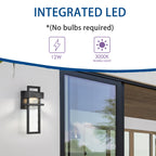 Modern LED Outdoor Wall Sconce with Wather Drop Glass for Doorway