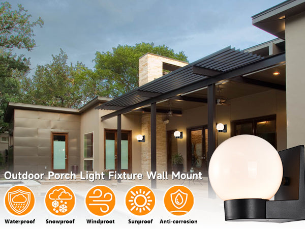 Modern Outdoor Wall Light Fixtures Globe Porch Lights Outdoor Wall Sconce