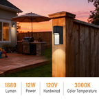 Outdoor LED Wall Lights, Warm White Hardwired Exterior Light Fixture for Porch, Patio,Front Door